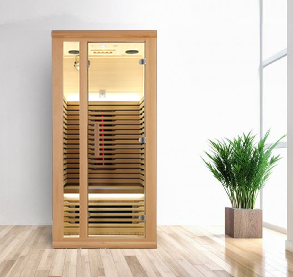 Compact Full-Spectrum Infrared Sauna with Side-Glass Entry product image