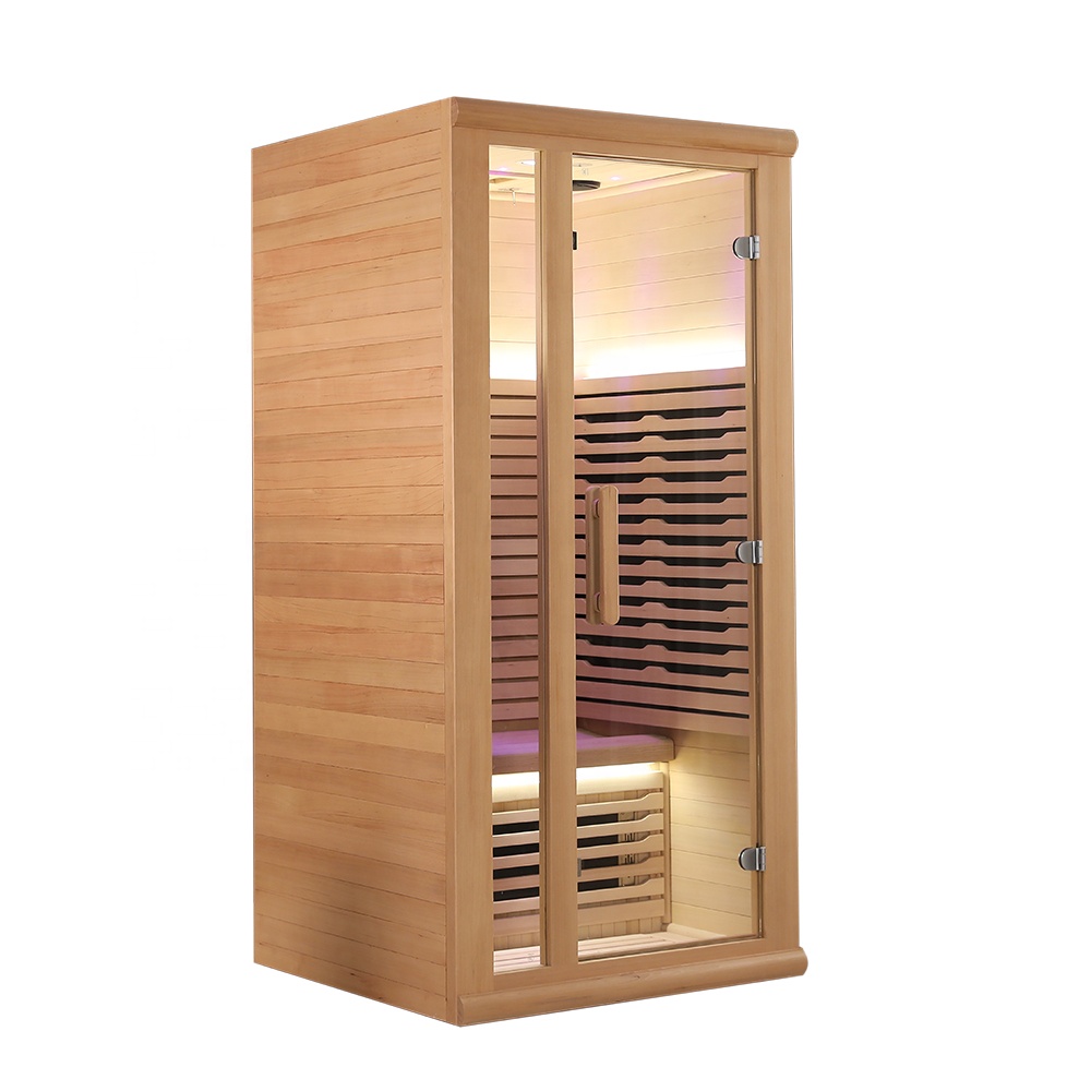 Compact Full-Spectrum Infrared Sauna with Side-Glass Entry CSA-823 reference view 5