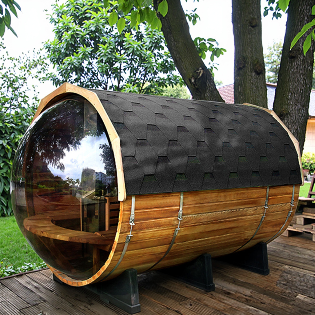 Panoramic Acrylic-Dome Red Cedar Sauna for Six product image