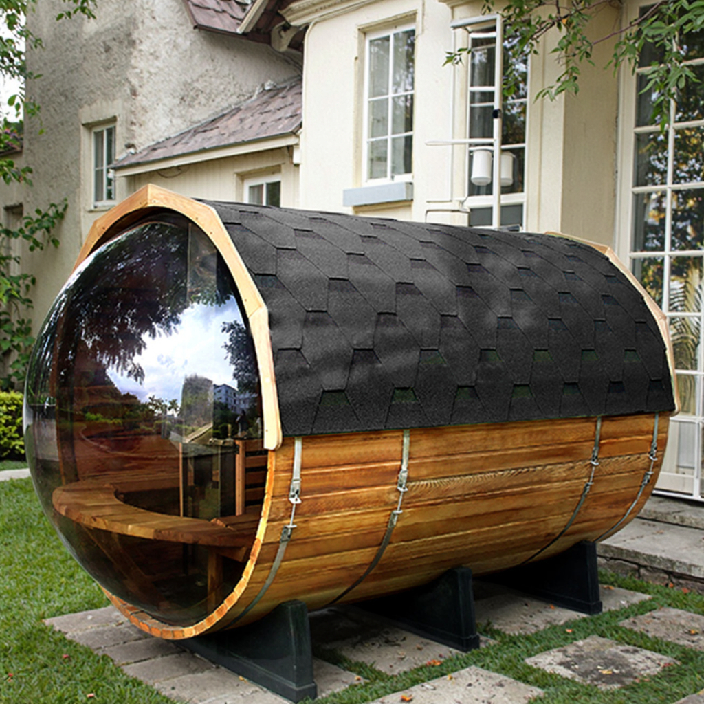 Panoramic Acrylic-Dome Red Cedar Sauna for Six CSA-825 reference view 2