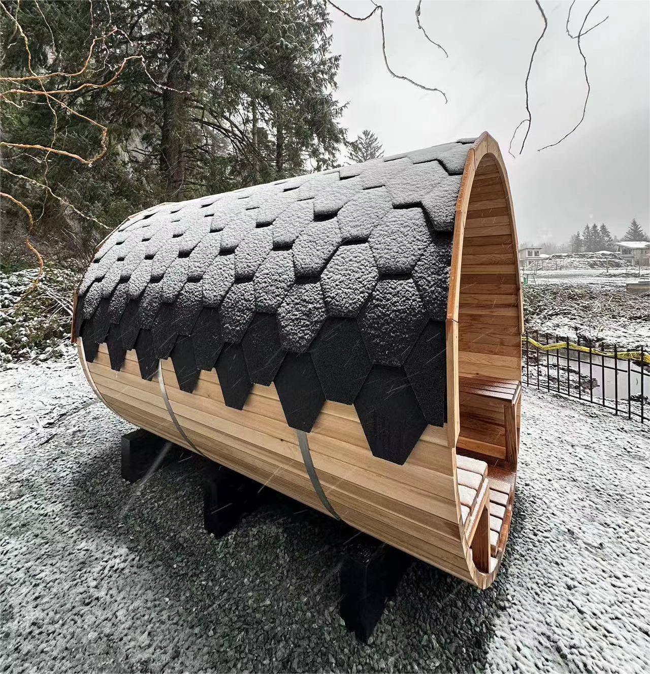 Panoramic Acrylic-Dome Red Cedar Sauna for Six CSA-825 reference view 5