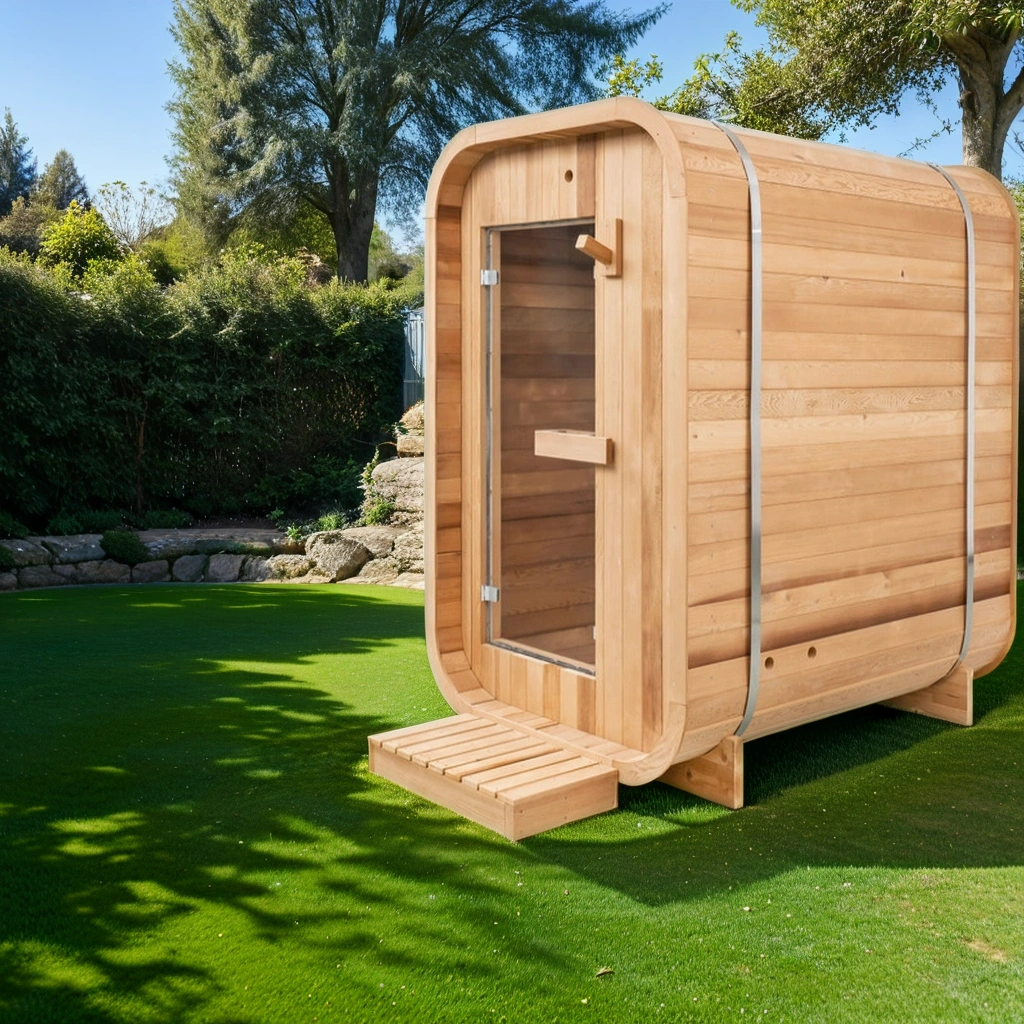 Cedar Sauna Pod with Twin Benches and Radius Corners product image