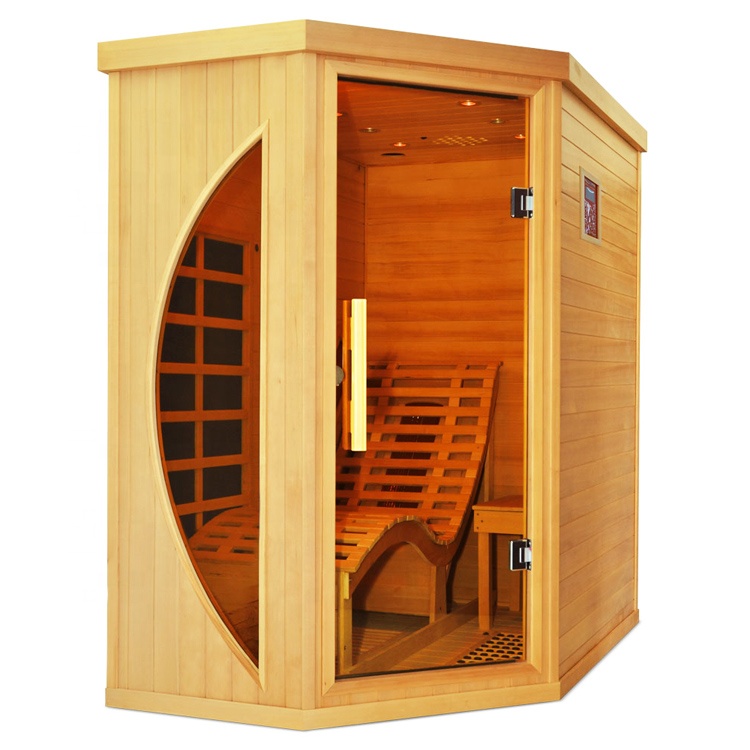 Angled-Corner Infrared Sauna with Full-Length Lounger CSA-833 reference view 4