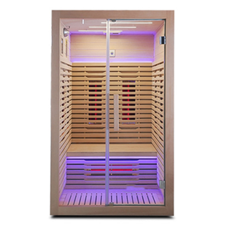 Two-Person Wraparound Infrared Sauna with Color-Lit Bench product image
