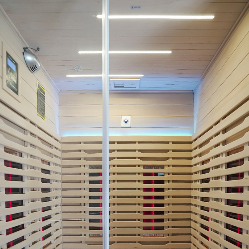 Two-Person Wraparound Infrared Sauna with Color-Lit Bench CSA-841 reference view 6