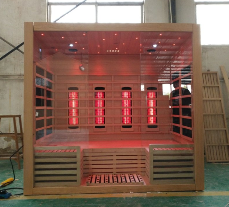 Hybrid Infrared-and-Stove Sauna with Four Front Emitters CSA-844 reference view 3