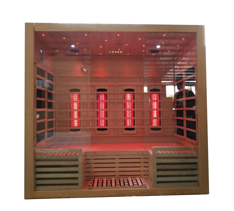 Hybrid Infrared-and-Stove Sauna with Four Front Emitters CSA-844 reference view 6