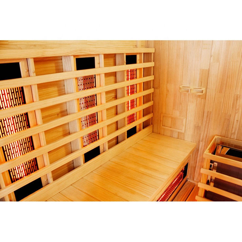 Rounded Four-Person Infrared Sauna with Twin Glass Side Panels CSA-847 reference view 5