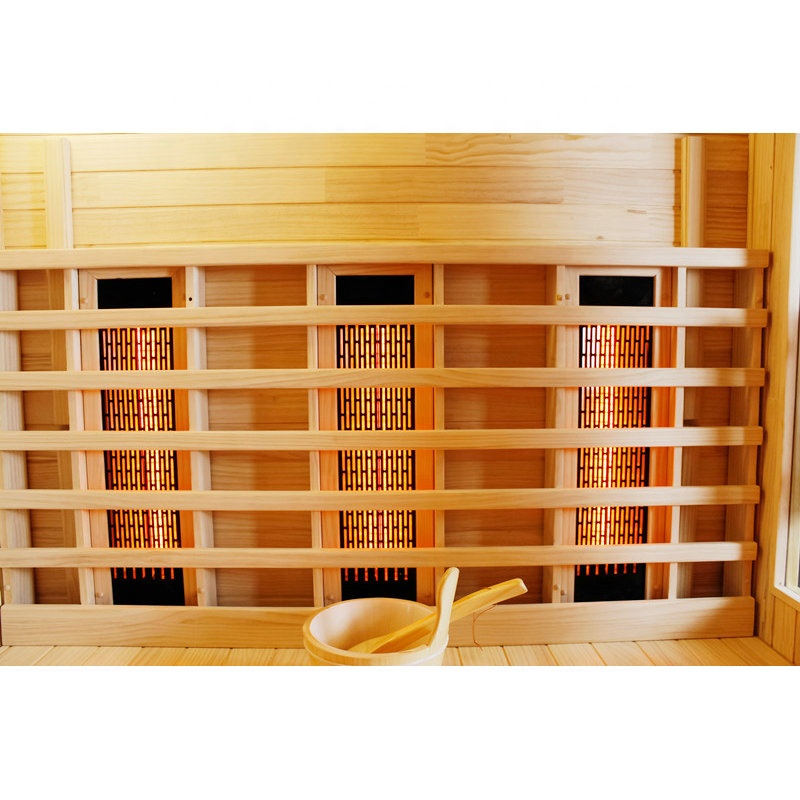 Rounded Four-Person Infrared Sauna with Twin Glass Side Panels CSA-847 reference view 6