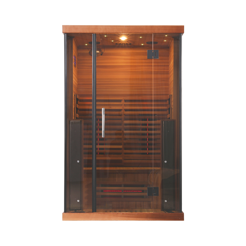 Red Cedar Infrared Sauna with Full-Glass Front CSA-848 reference view 2