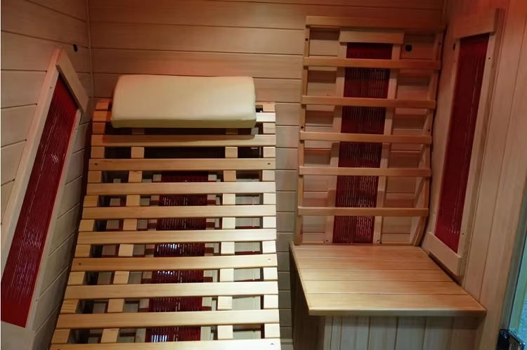 One-Person Corner Infrared Sauna with Angled Glass Front CSA-856 reference view 5