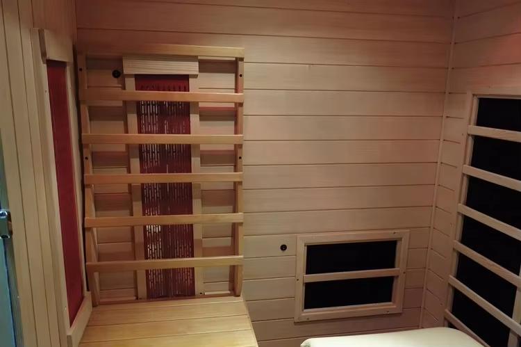 One-Person Corner Infrared Sauna with Angled Glass Front CSA-856 reference view 6