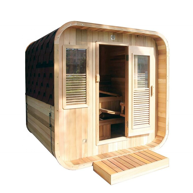 Rounded Outdoor Sauna Pod with Twin Front Windows product image