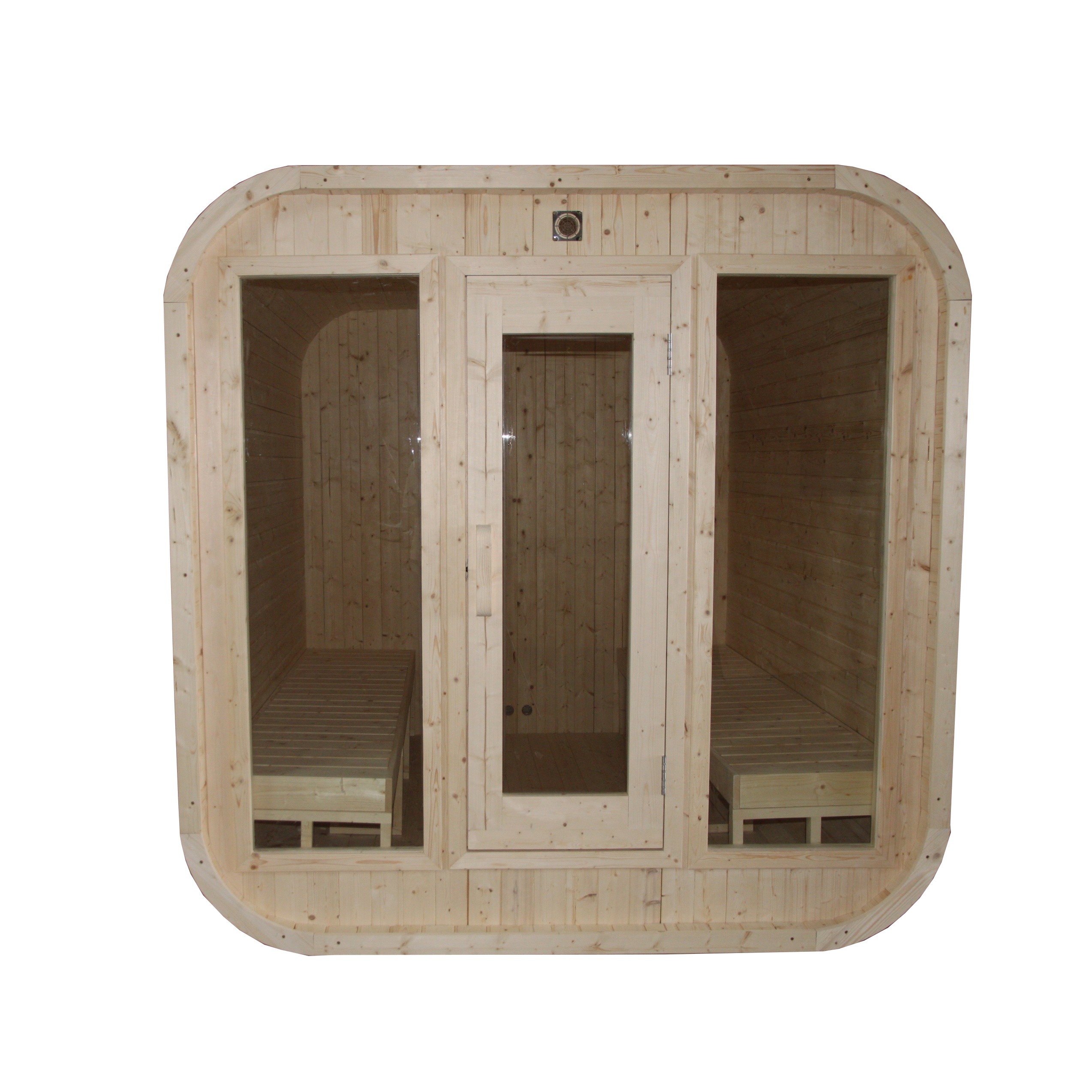 Rounded Outdoor Sauna Pod with Twin Front Windows CSA-857 reference view 5