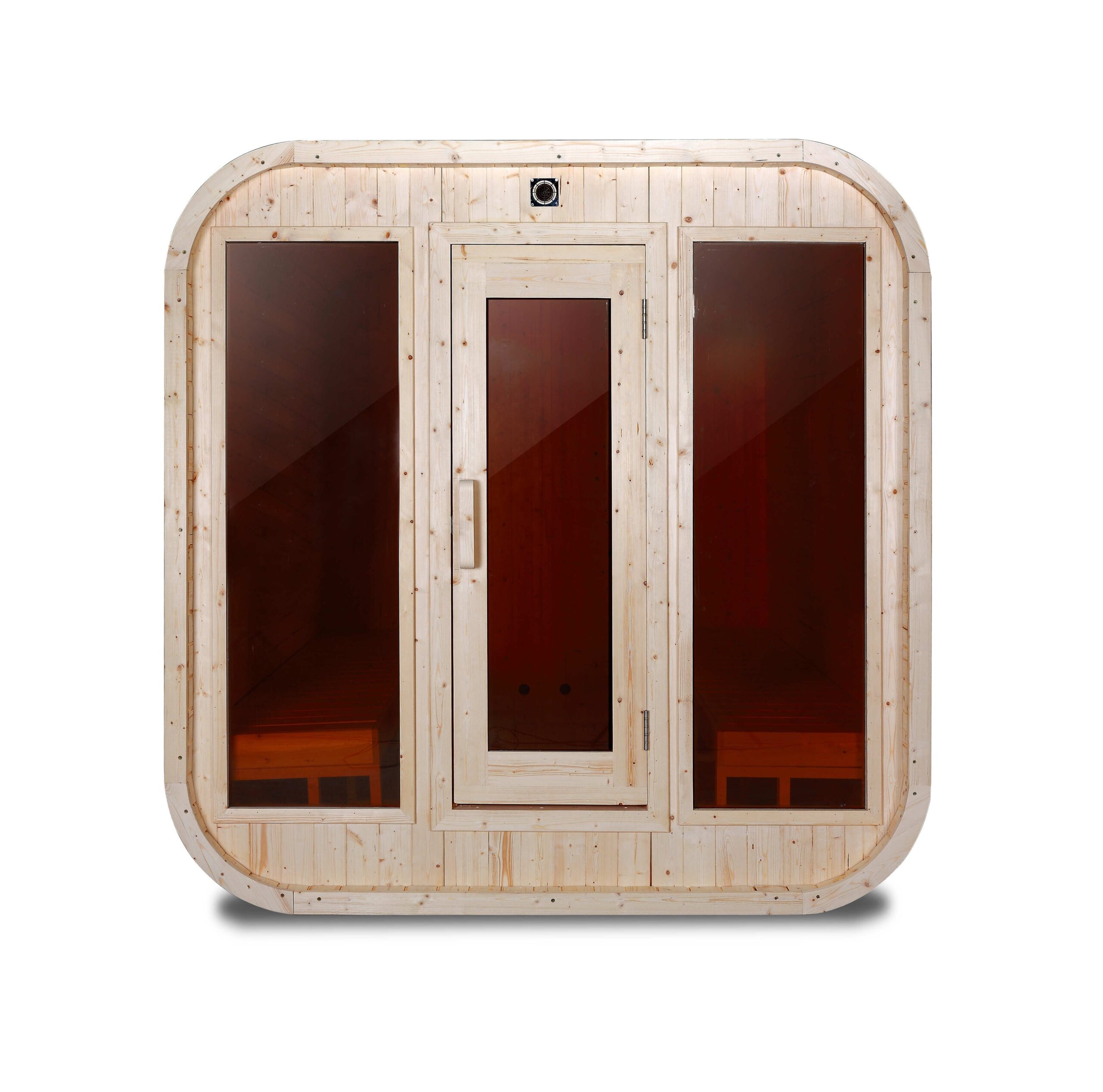 Rounded Outdoor Sauna Pod with Twin Front Windows CSA-857 reference view 6