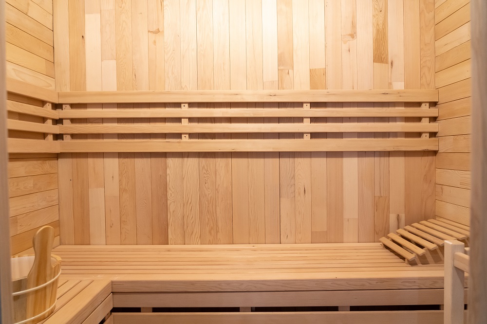 Four-Person Rounded Cube Sauna with Full-Glass Front CSA-859 reference view 6