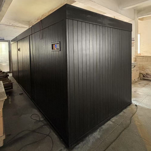 Long Black Outdoor Sauna House with Panoramic Glass Wall CSA-860 reference view 3