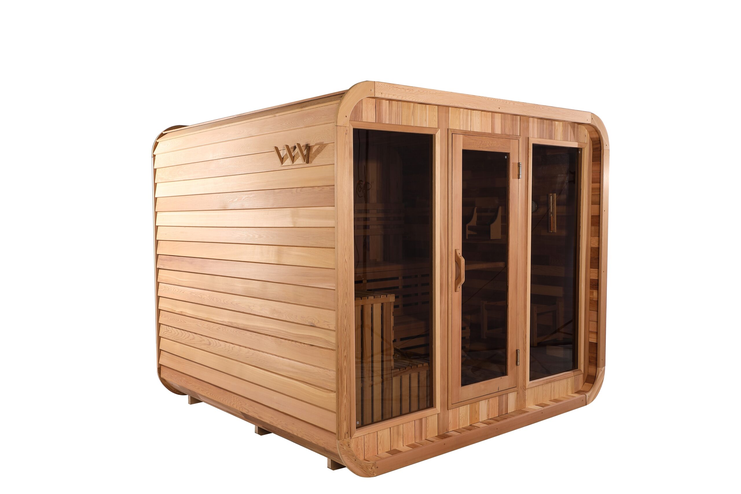 Four-to-Five-Person Garden Cube Sauna with Triple-Glass Front CSA-862 reference view 3