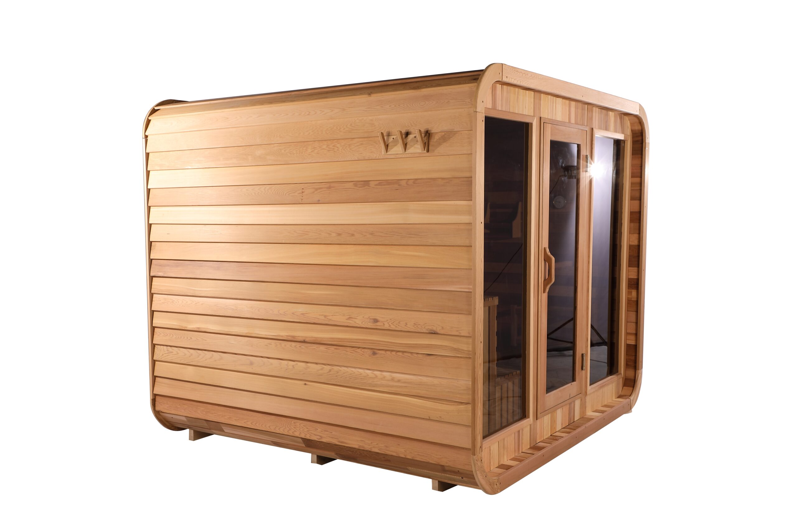 Four-to-Five-Person Garden Cube Sauna with Triple-Glass Front CSA-862 reference view 4