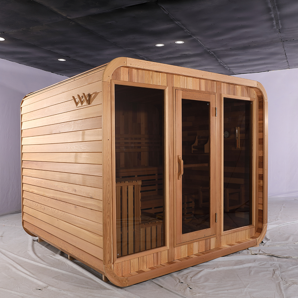 Four-to-Five-Person Garden Cube Sauna with Triple-Glass Front CSA-862 reference view 5