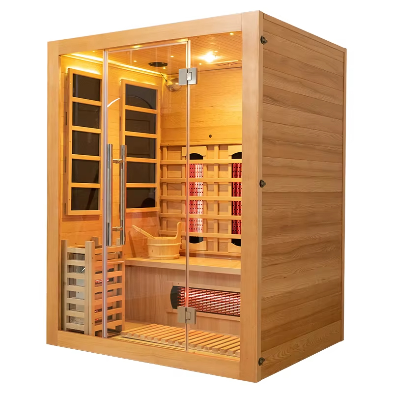 Three-Person Infrared Sauna with Red-Light Panel product image