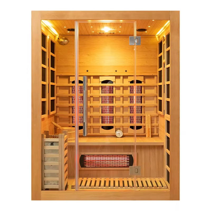 Three-Person Infrared Sauna with Red-Light Panel CSA-863 reference view 3