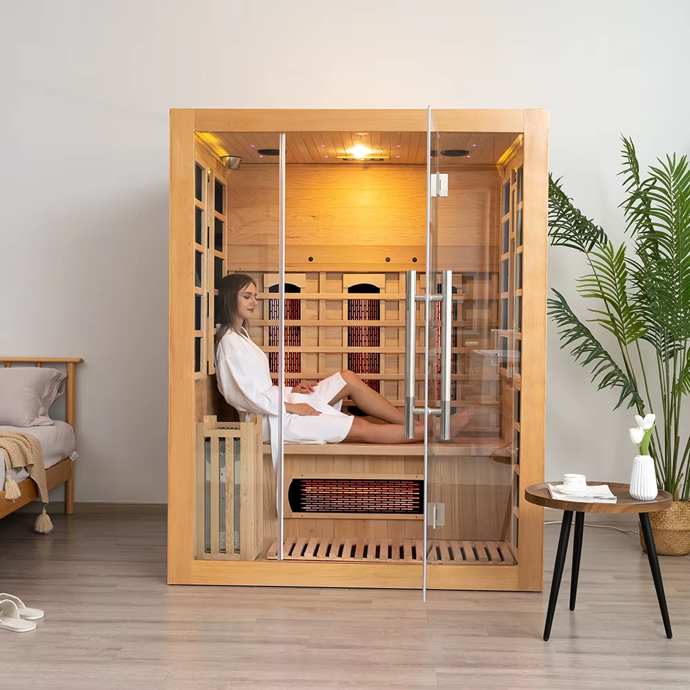 Three-Person Infrared Sauna with Red-Light Panel CSA-863 reference view 4