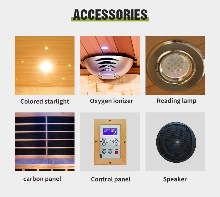 Three-Person Infrared Sauna with Red-Light Panel CSA-863 reference view 5