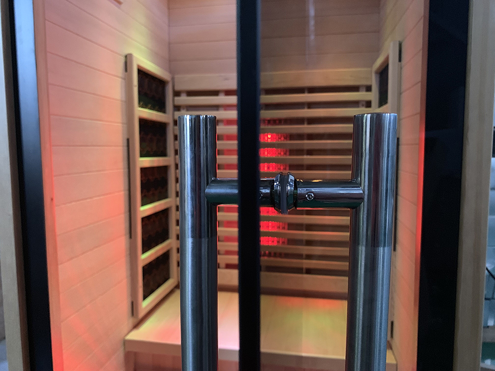 One-Person Full-Glass Infrared Sauna with Black Trim CSA-864 reference view 6