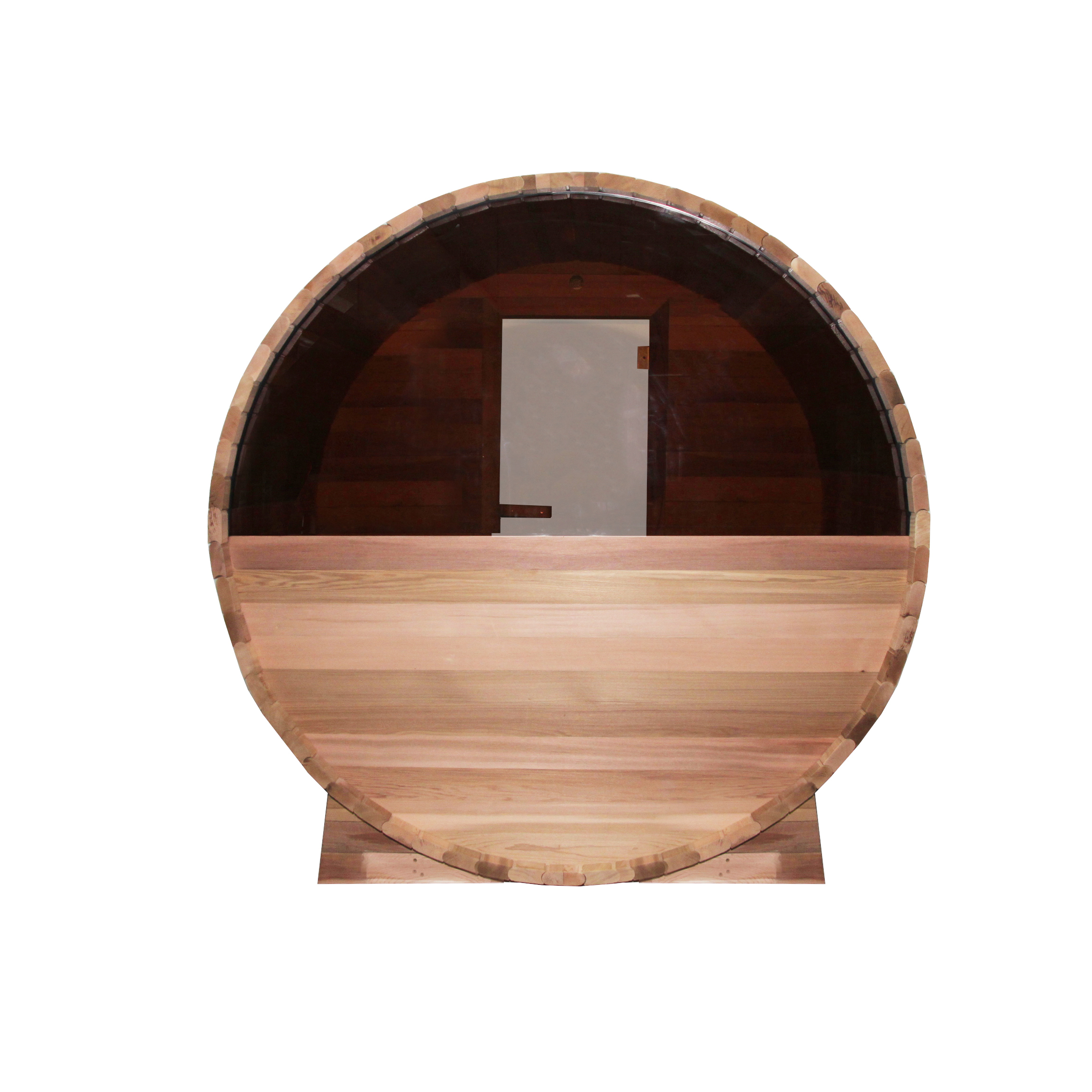 Half-Panoramic Barrel Sauna with Open Front Bench CSA-869 reference view 3