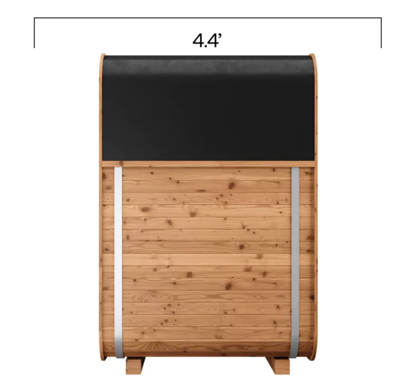 Compact Rounded Outdoor Sauna with Full-Glass Door CSA-871 reference view 5