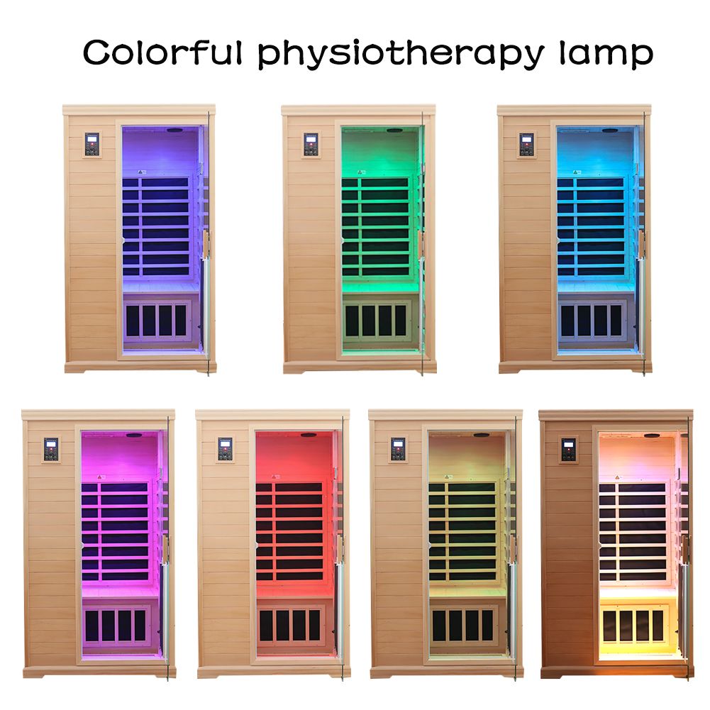 One-Person Hemlock Infrared Sauna with Chromotherapy CSA-875 reference view 3