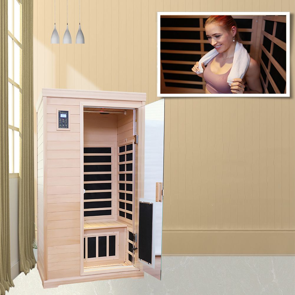 One-Person Hemlock Infrared Sauna with Chromotherapy CSA-875 reference view 5