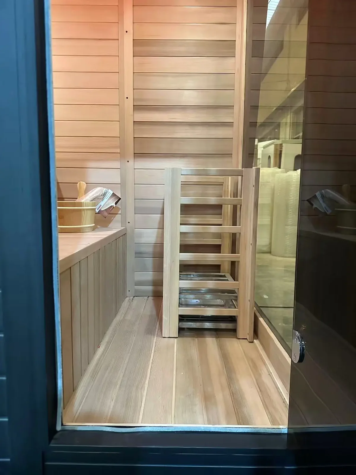 Black Cedar Outdoor Sauna with Sloped Roof CSA-876 reference view 6