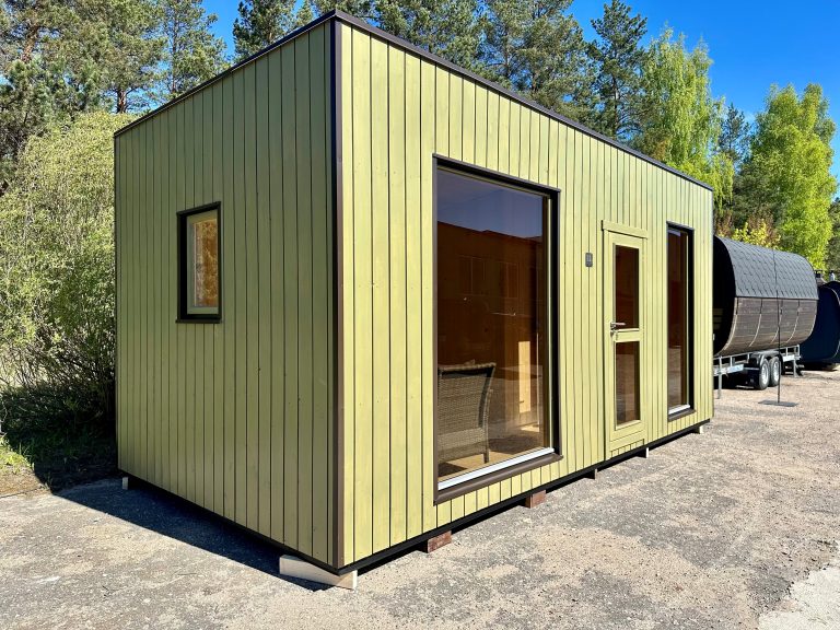 Green Insulated Sauna Cabin with Wood Stove CSA-881 reference view 4