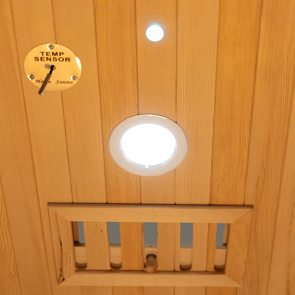 Compact Full-Spectrum Infrared Sauna with Glass Front CSA-882 reference view 2