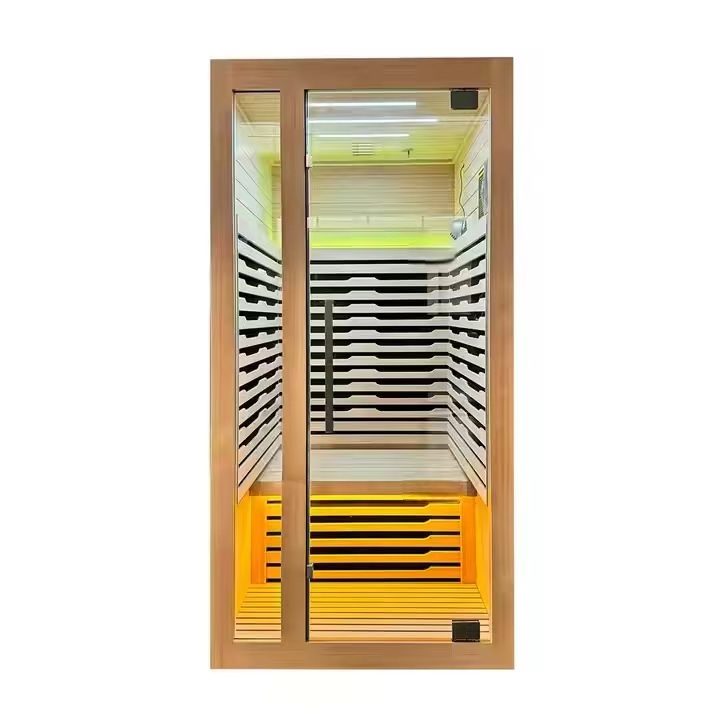 Compact Full-Spectrum Infrared Sauna with Glass Front CSA-882 reference view 6