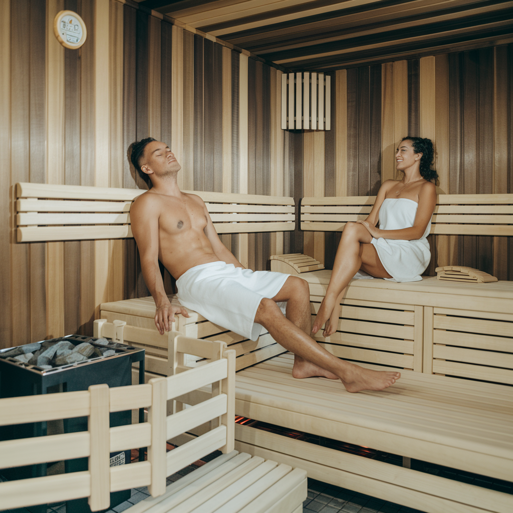 Rounded-Corner Cedar Sauna Cabin with Dark Exterior CSA-883 reference view 4