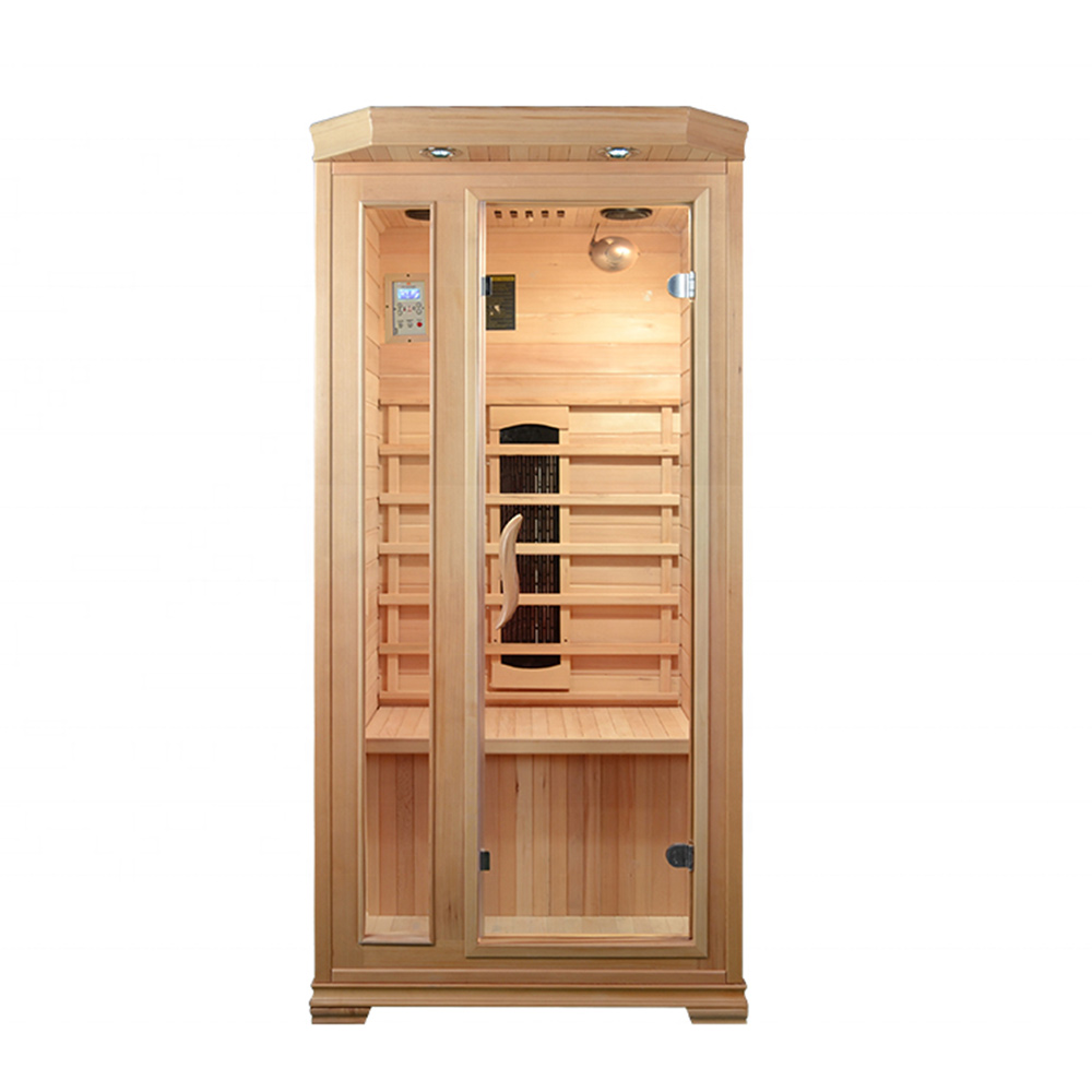 One-Person Compact Infrared Sauna with Glass Door product image