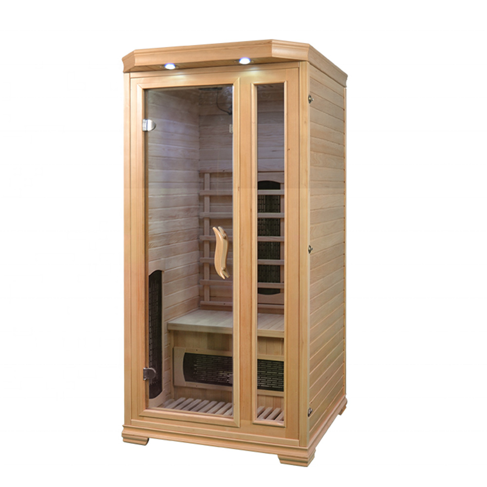 One-Person Compact Infrared Sauna with Glass Door CSA-885 reference view 2