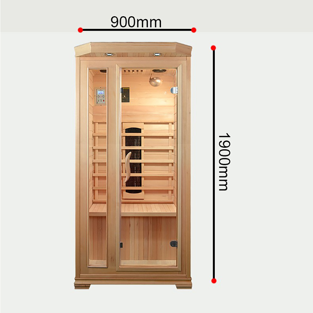 One-Person Compact Infrared Sauna with Glass Door CSA-885 reference view 4