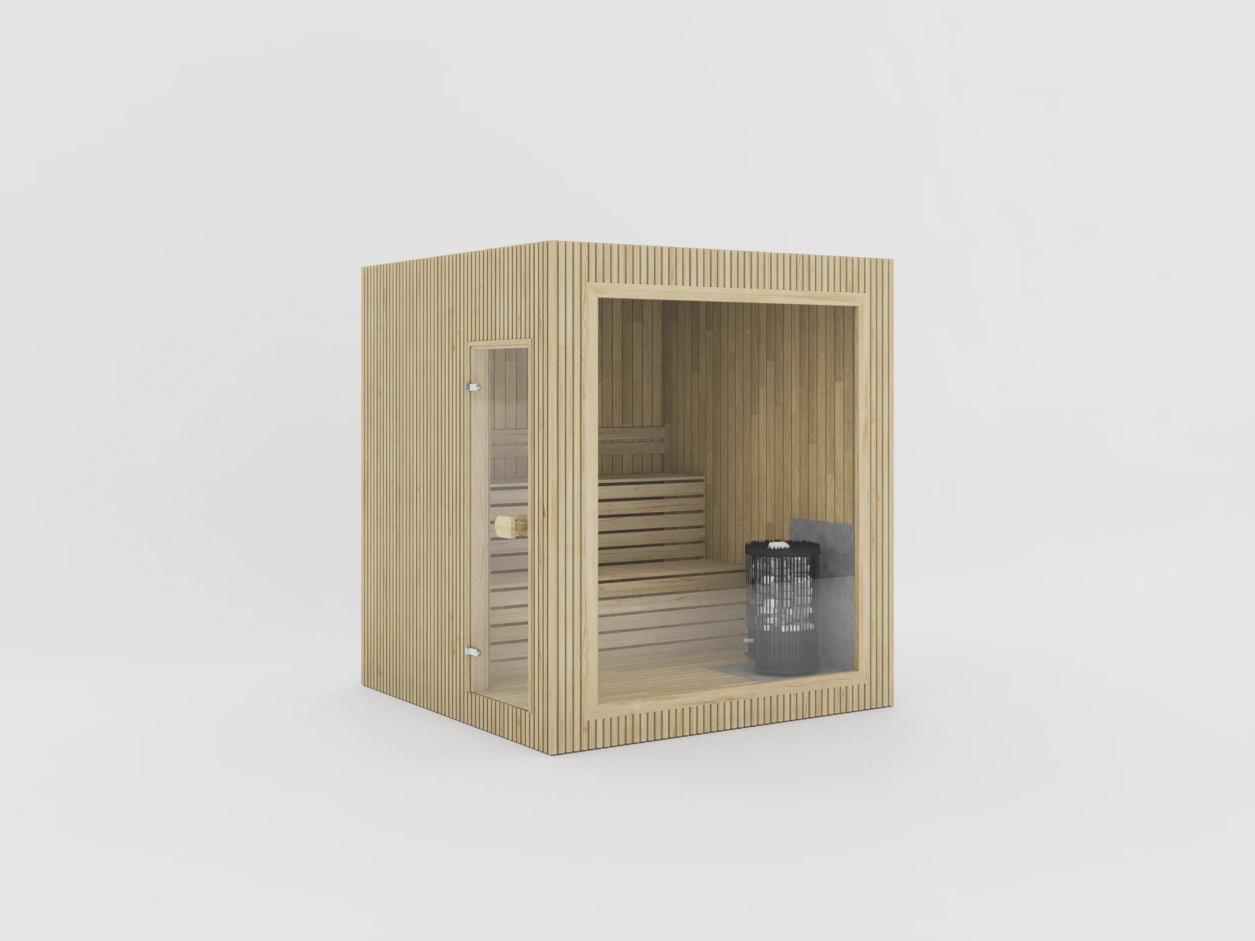 Compact Cube Sauna with Full Glass Front CSA-886 reference view 5