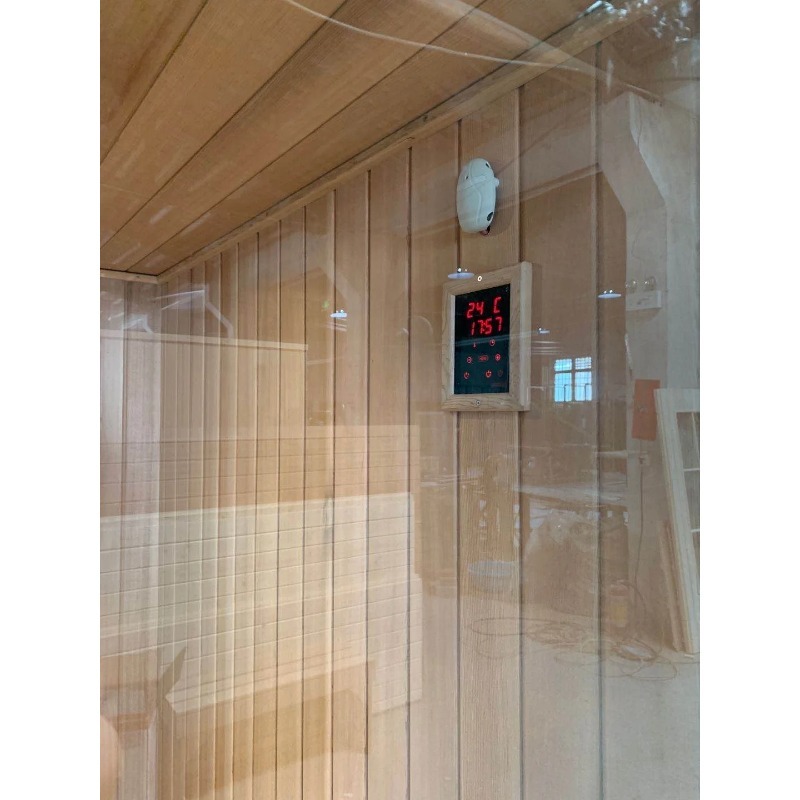 Black-Frame Indoor Sauna with Full Glass Door CSA-887 reference view 5