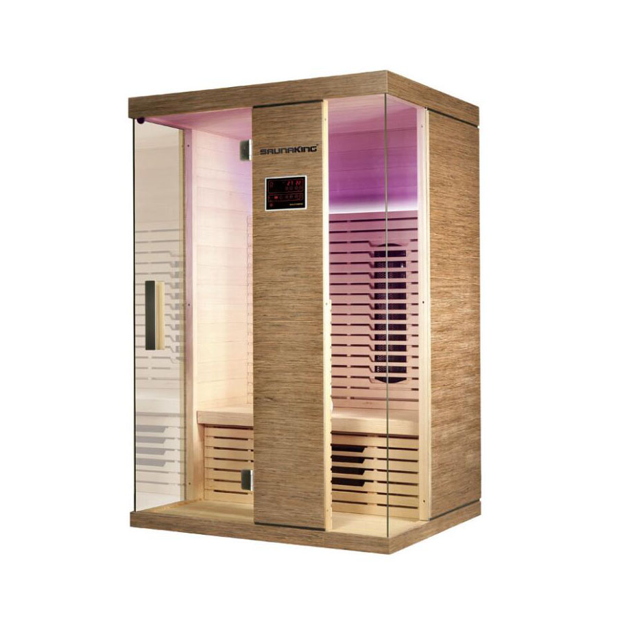 Two-Person Hemlock Infrared Sauna with Color Lighting product image