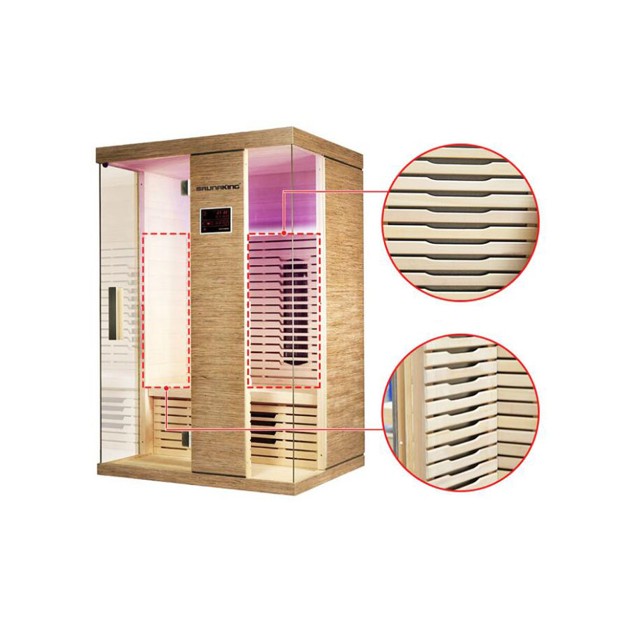Two-Person Hemlock Infrared Sauna with Color Lighting CSA-890 reference view 4