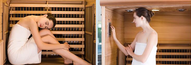 Two-Person Hemlock Infrared Sauna with Color Lighting CSA-890 reference view 6