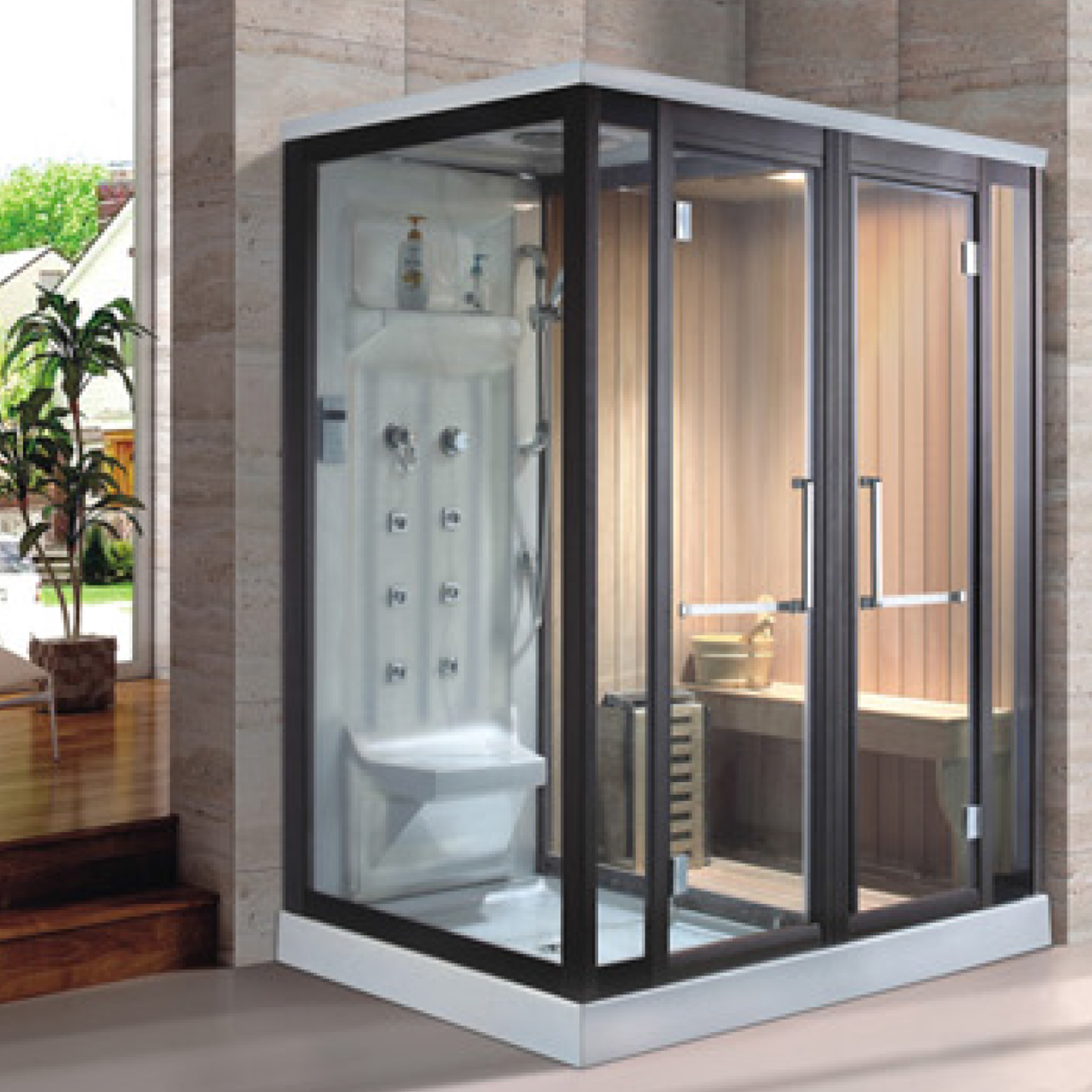 Spruce Sauna and Shower Combination Cabin CSA-891 reference view 5