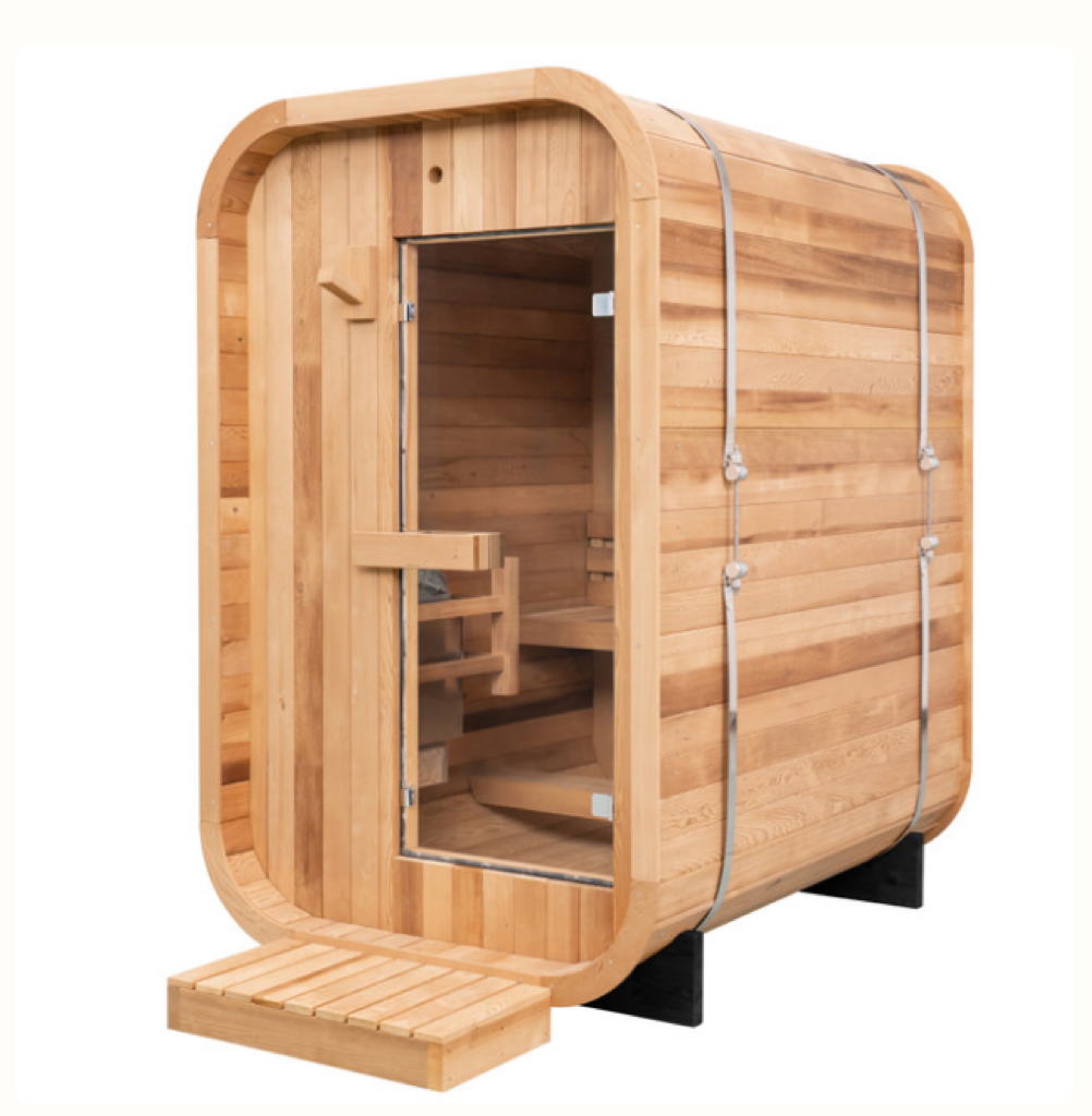 Two-Person Rounded Red Cedar Outdoor Sauna CSA-892 reference view 4