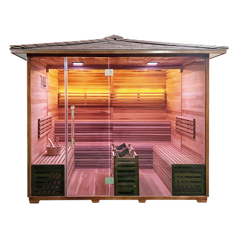 Wide Traditional Hemlock Sauna with Accessory Kit product image