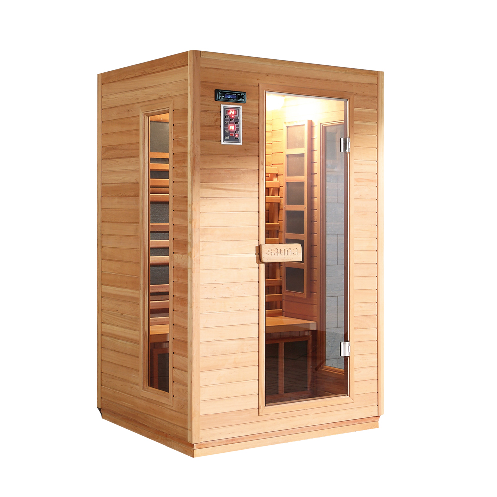 Two-Person Hemlock Infrared Sauna with Side Windows product image